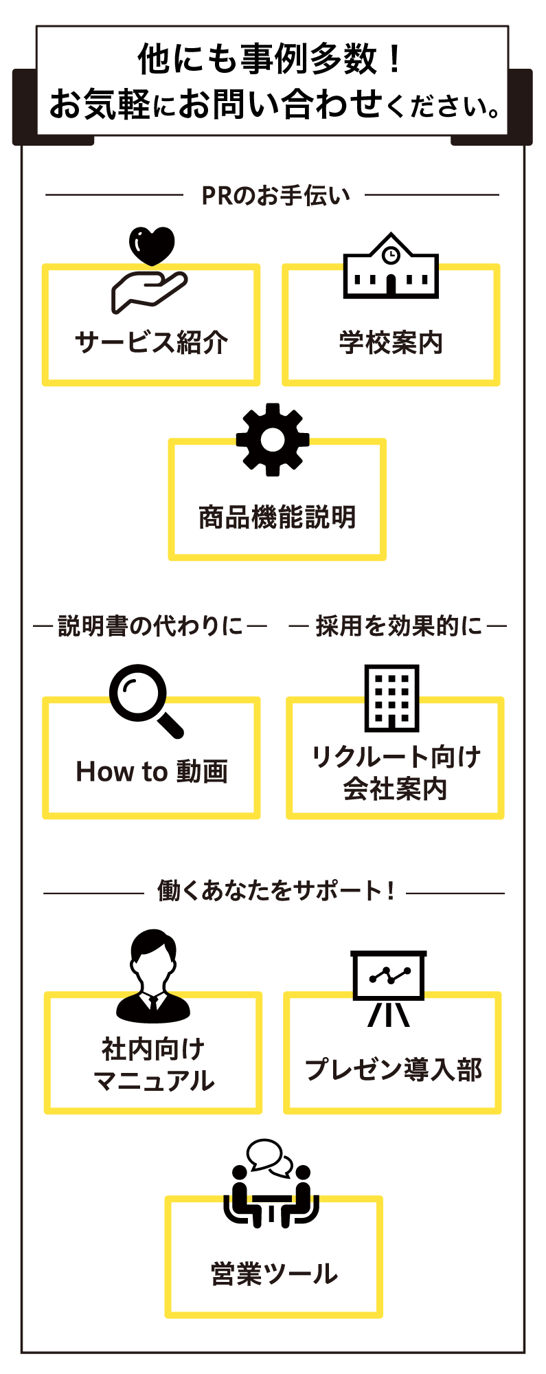 他にも事例多数！お気軽にお問い合わせください！